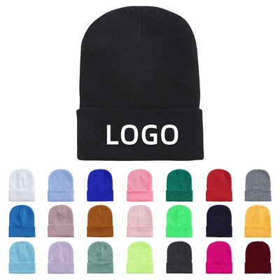 Knitted Cuffed Beanie Cap